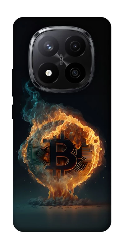 Чехол на Xiaomi Redmi Note 14 Pro+ 5G Fire Bitcoin фото 1 из 1