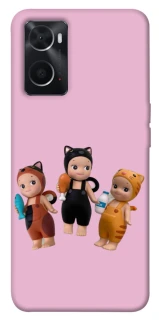 Чехол на Oppo A76 4G Cat Cafe Trio фото 1 из 1