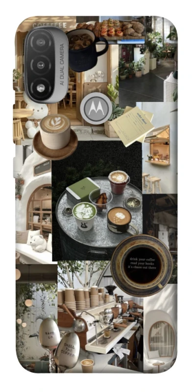 Чохол на Motorola Moto E20 Coffee collage ver.4 фото 1 з 1