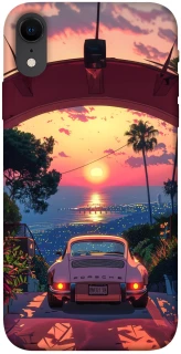 Чехол на Apple iPhone XR (6.1") Porsche at sunset фото 1 из 1