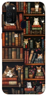Чехол на Samsung Galaxy M30s / M21 Cats & Books фото 1 из 1