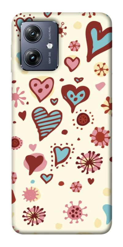 Чохол на Motorola Moto G54 Pretty hearts фото 1 з 1