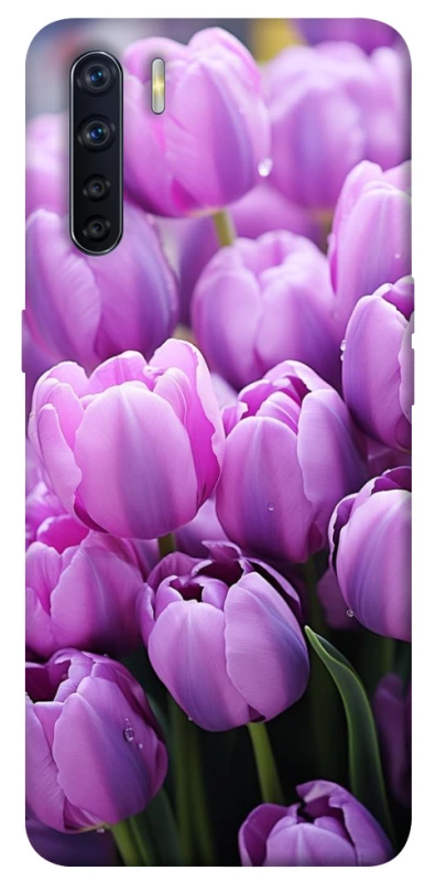 Чехол на Oppo A91 Фиолетовые тюльпаны фото 1 из 1