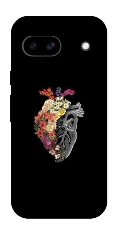 Чохол на Google Pixel 8a Heart with flowers фото 1 з 1