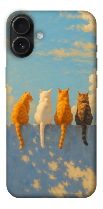 Чохол на Apple iPhone 16 Plus cats on wall фото 1 з 1