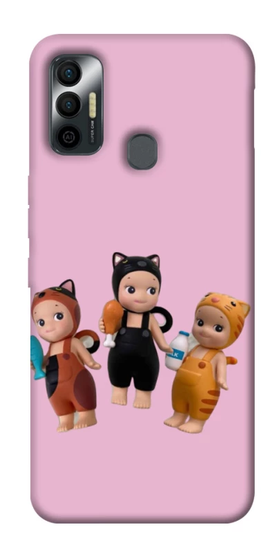 Чохол на TECNO Spark 7 Cat Cafe Trio фото 1 з 1