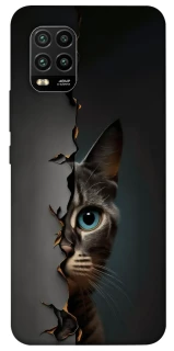 Чехол на Xiaomi Mi 10 Lite Кот-подглядыватель v2 фото 1 из 1