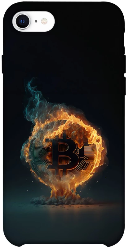 Чохол на Apple iPhone SE (2020) Fire Bitcoin фото 1 з 1
