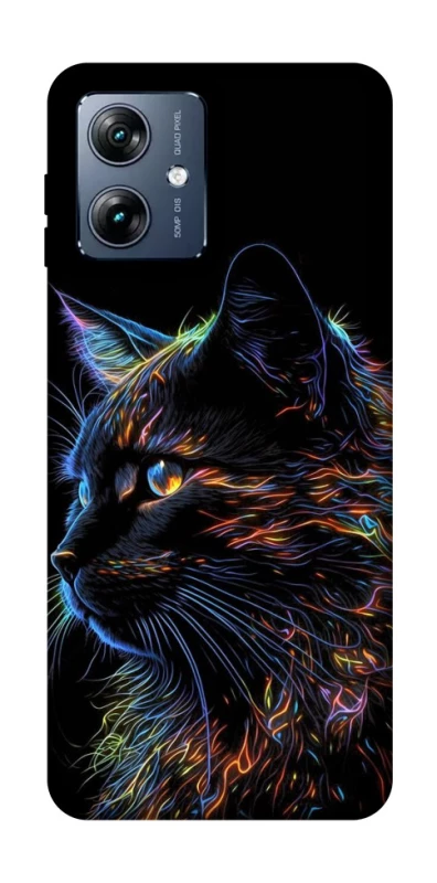 Чохол на Motorola Moto G54 Power Чорний кіт фото 1 з 1