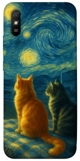 Чехол на Xiaomi Redmi 9A Cats under the stars фото 1 из 1