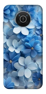 Чехол на Nokia X10 / X20 Синие цветы фото 1 из 1
