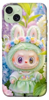 Чехол на Apple iPhone 15 Plus (6.7") Labubu & Flowers ver.2 фото 1 из 1