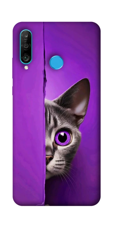 Чехол на Huawei P30 lite Кот-подглядыватель фото 1 из 1