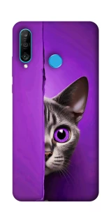 Чохол на Huawei P30 lite Кіт-підглядач фото 1 з 1