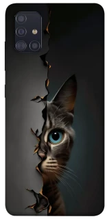 Чехол на Samsung Galaxy A51 Кот-подглядыватель v2 фото 1 из 1