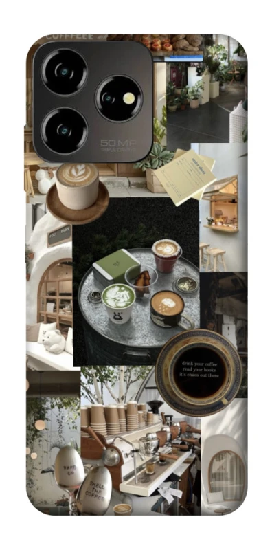 Чохол на ZTE Blade V50 Design 4G Coffee collage ver.4 фото 1 з 1