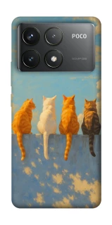 Чехол на Xiaomi Poco F6 Pro cats on wall фото 1 Чехол на Xiaomi Poco F6 Pro cats on wall фото 1 из 1