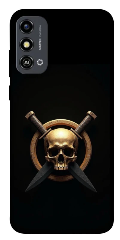 Чохол на ZTE Blade A53 Golden Skull фото 1 з 1