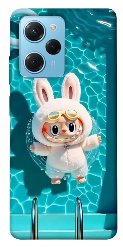 Чохол на Xiaomi Poco X5 Pro 5G Labubu in the pool ver.2 фото 1 з 1
