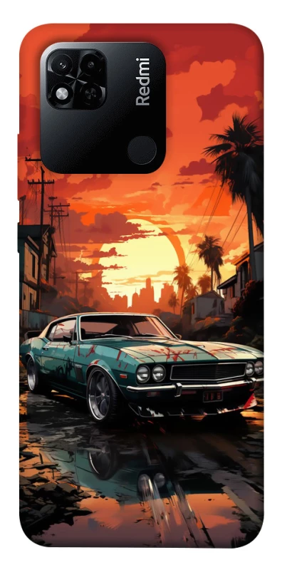 Чехол на Xiaomi Redmi 10A Car at sunset фото 1 из 1