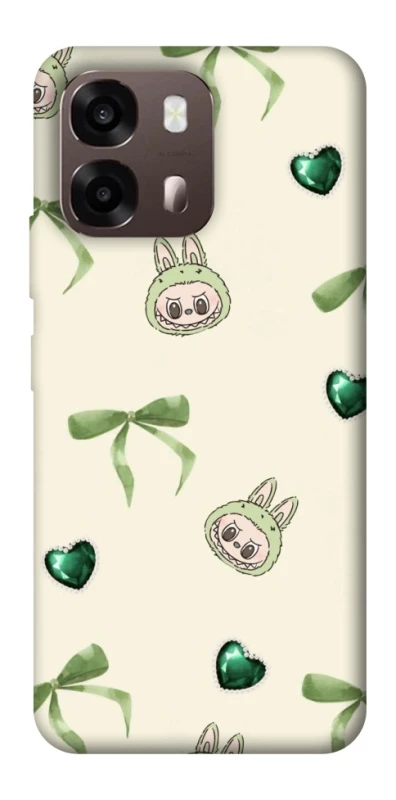 Чохол на Oppo A6 Labubu Green Heart фото 2 з 2