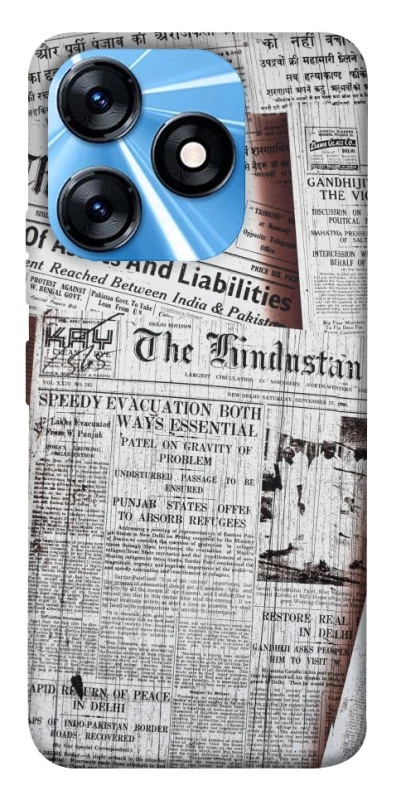 Чохол на TECNO Spark 10 Газети фото 1 з 1