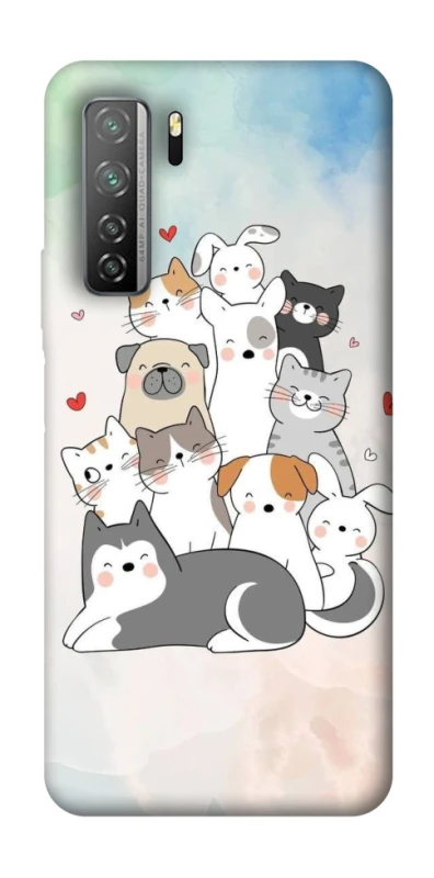 Чохол на Huawei Nova 7 SE Funny Pets ver.2 фото 1 з 1
