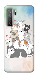 Чехол на Huawei Nova 7 SE Funny Pets ver.2 фото 1 из 1