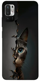 Чехол на Xiaomi Poco M3 Pro 4G / 5G Кот-подглядыватель v2 фото 1 из 1