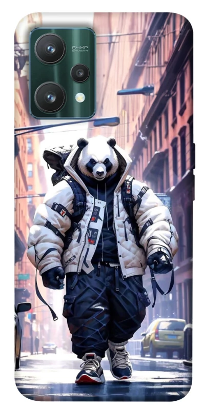 Чехол на Realme 9 Pro Панда курьер фото 1 из 1
