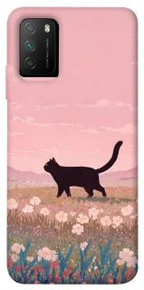 Чехол на Xiaomi Poco M3 cat on a field фото 1 из 1