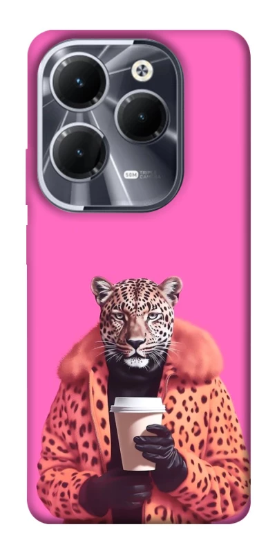 Чохол на Infinix Hot 40 Pro Леопард з кавою фото 1 з 1
