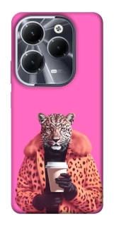 Чохол на Infinix Hot 40 Pro Леопард з кавою фото 1 з 1