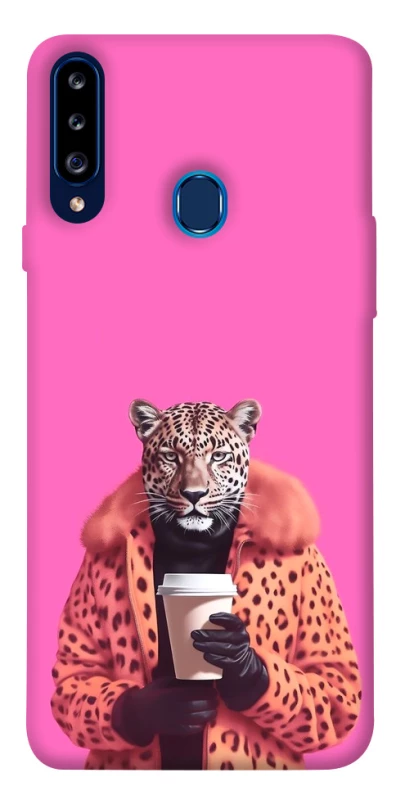 Чехол на Samsung Galaxy A20s Леопард с кофе фото 1 из 1