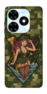 Чехол на TECNO Spark Go 2024 Military Waifu фото 1 из 1