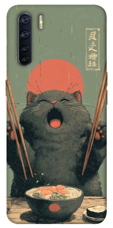 Чохол на Oppo A91 Hungry Cat фото 1 з 1