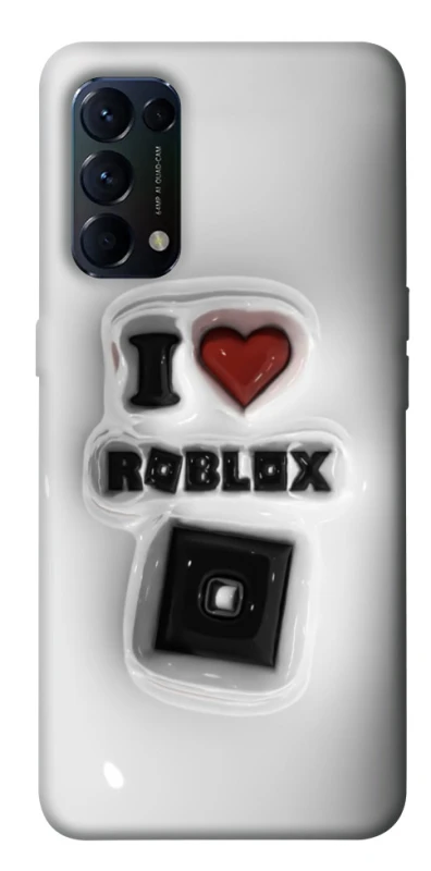 Чохол на Oppo Reno 5 4G I love Roblox фото 1 з 1