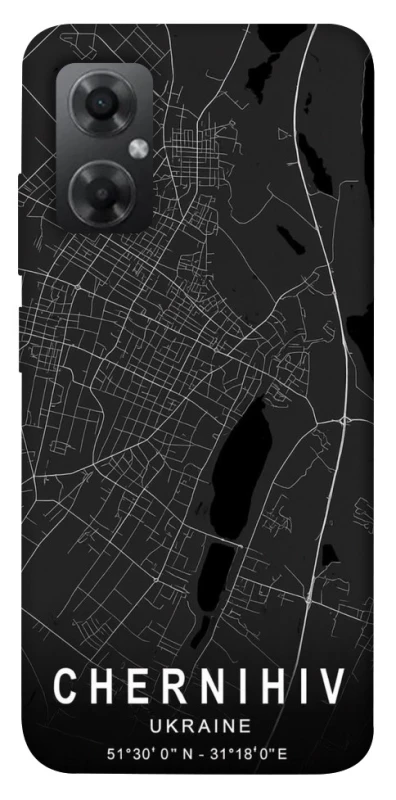 Чехол на Xiaomi Redmi Note 11R Chernihiv map фото 1 из 1