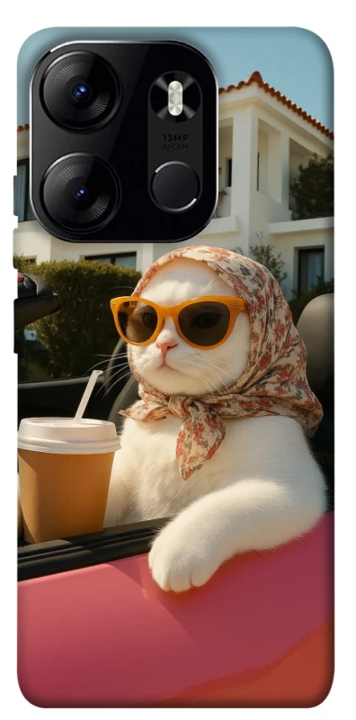 Чохол на Tecno Spark Go 2023 Stylish Cat Cruise фото 1 з 1