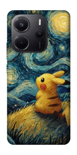 Чехол на Xiaomi Redmi Note 14 4G (Europe version) Pikachu and Van Gogh фото 1 из 1
