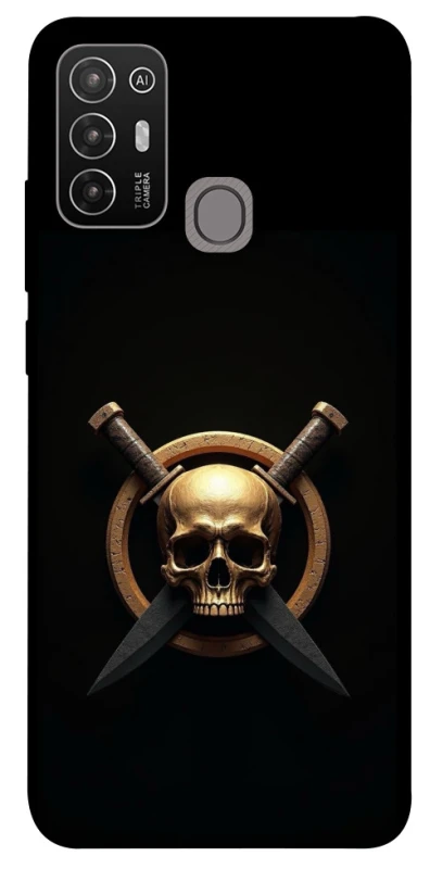 Чехол на ZTE Blade A52 Golden Skull фото 1 из 1