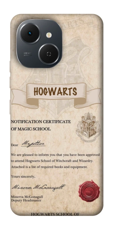 Чохол на TECNO Spark 40C The Hogwarts acceptance letter фото 1 з 1