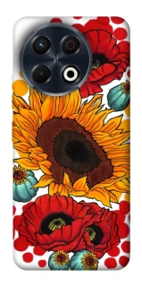 Чохол на TECNO Spark 30 Pro (KL7) Соняшники та маки фото 1 з 1