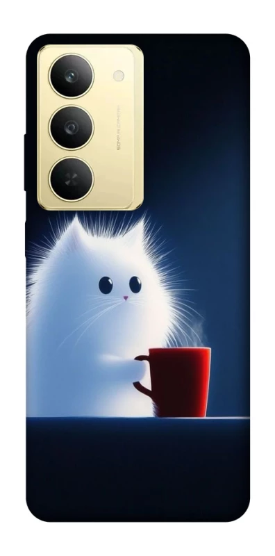 Чохол на Realme 14x Чохол кіт з кавою фото 1 з 1