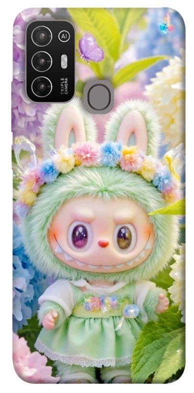Чохол на ZTE Blade A52 Labubu & Flowers ver.2 фото 1 з 1
