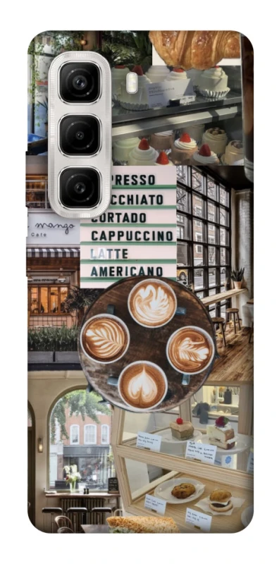 Чохол на Infinix Hot 50 4G Coffee collage ver.5 фото 1 з 1