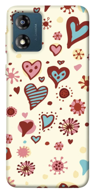 Чохол на Motorola Moto E13 Pretty hearts фото 1 з 1