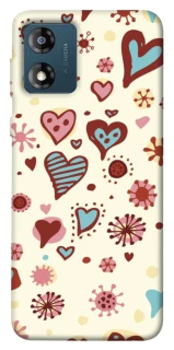Чохол на Motorola Moto E13 Pretty hearts фото 1 з 1
