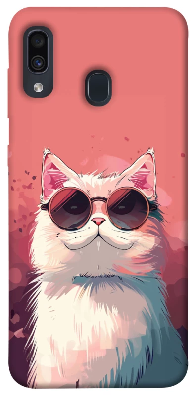 Чехол на Samsung Galaxy A20 / A30 Сat with glasses фото 1 из 1