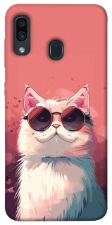 Чехол на Samsung Galaxy A20 / A30 Сat with glasses фото 1 из 1